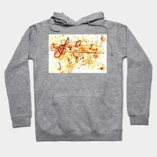 Coffee stains and music notes Hoodie